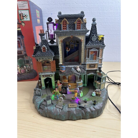 Lemax Spooky Town THE HORRID HAUNTED HOTEL Halloween Village Decoration Read - Picture 2 of 15